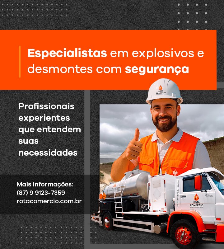 Especialistas em explosivos e desmontes com segurança