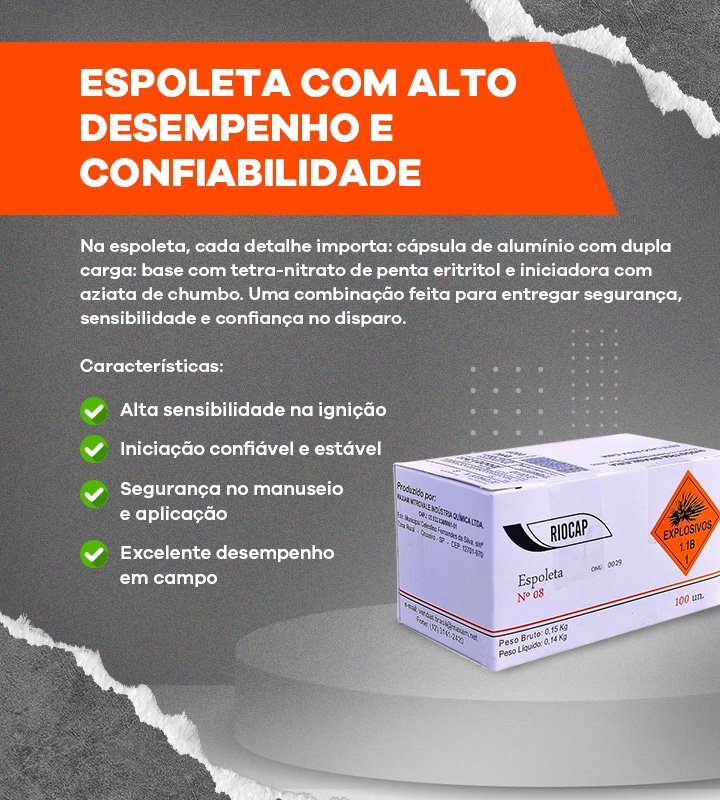 Espoleta com alto desempenho e confiabilidade
