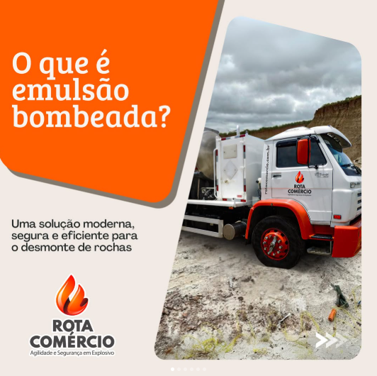 A emulsão bombeada