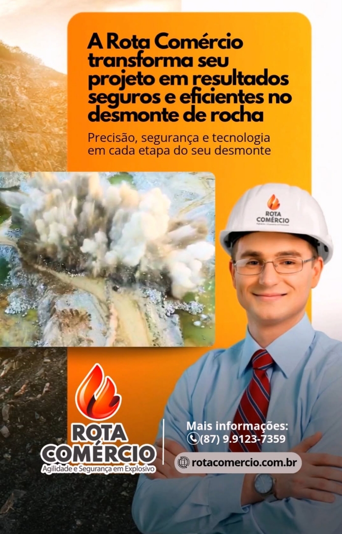 A rota Comércio transforma seu projeto em resultados seguros e eficientes no desmonte de rocha